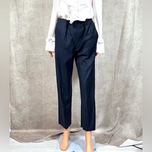 Coperni 100% Wool Navy Cropped Ankle Pants